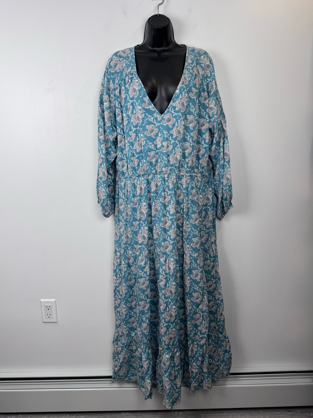 Roberta Roller Rabbitâ Turquoise Maxi Dress Women Size XL